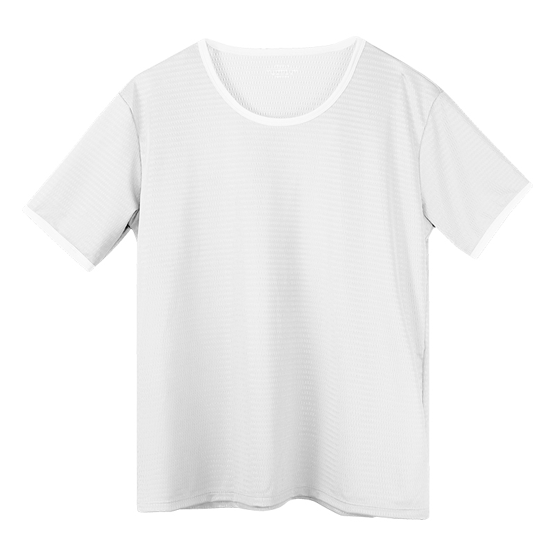 Men's Ice Silk Seamless T-Shir - Undershirt Crew Neck 评论和价格