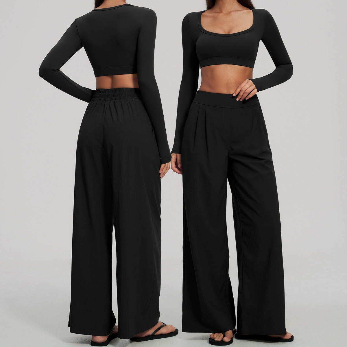 Sports Set 2Pcs Women's Long S - Compression Long Pant 评论和价格