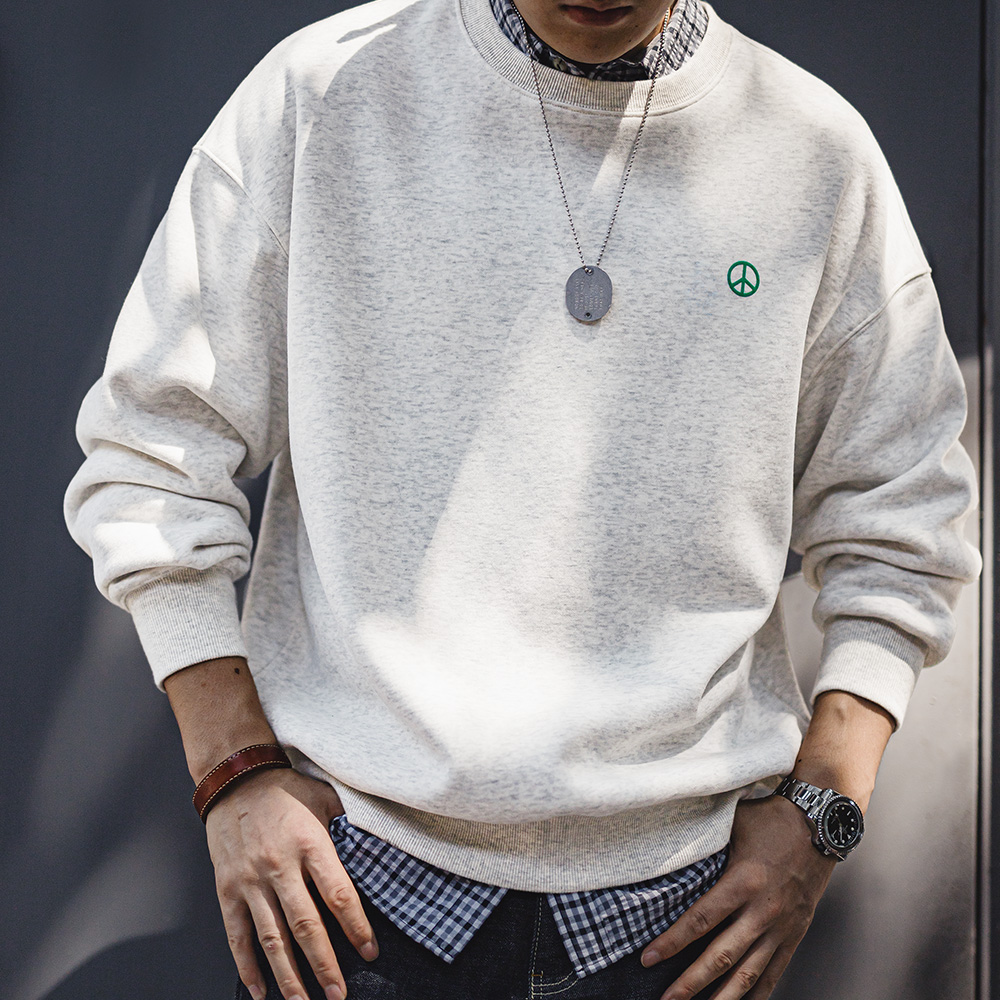 Maden Casual Gray Round-Neck H - Undershirt Crew Neck 评论和价格
