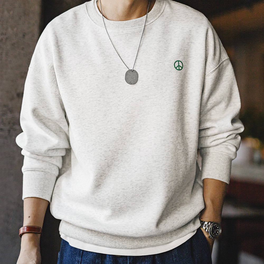 Maden Casual Gray Round-Neck H - Undershirt Crew Neck 评论和价格