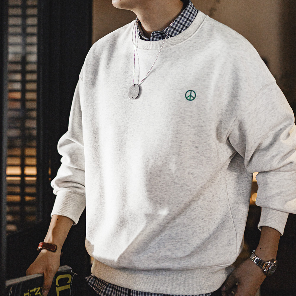 Maden Casual Gray Round-Neck H - Undershirt Crew Neck 评论和价格