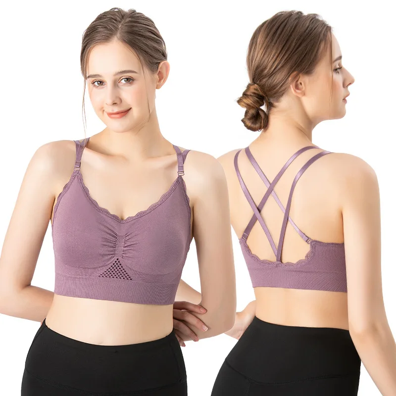 Sports Bra Lace Mesh Breathabl - Quick Dry Underwear 评论和价格